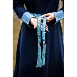 Medieval tie belt cotton embroidery unisex "Vigga"