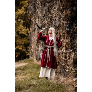 Viking Birka coat red toggle fastener "Skadi"