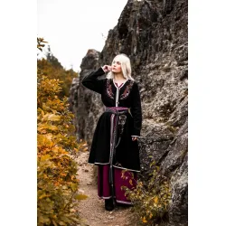 Viking coat black Urnes embroidery "Skadi"