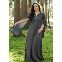 grey medieval dress Lady Rowena Velvet Embroidered Medieval Dress