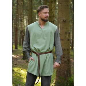 Medieval tunic green lacing used look "Ruvan"