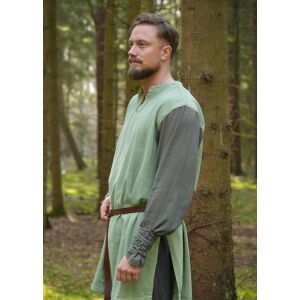 Medieval tunic green lacing used look "Ruvan"