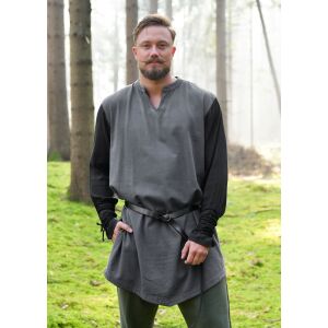 Medieval tunic grey lacing Waldläufer "Ruvan"
