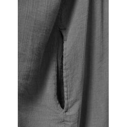 Sleeveless tunic grey with hood crinkle look "Malric"