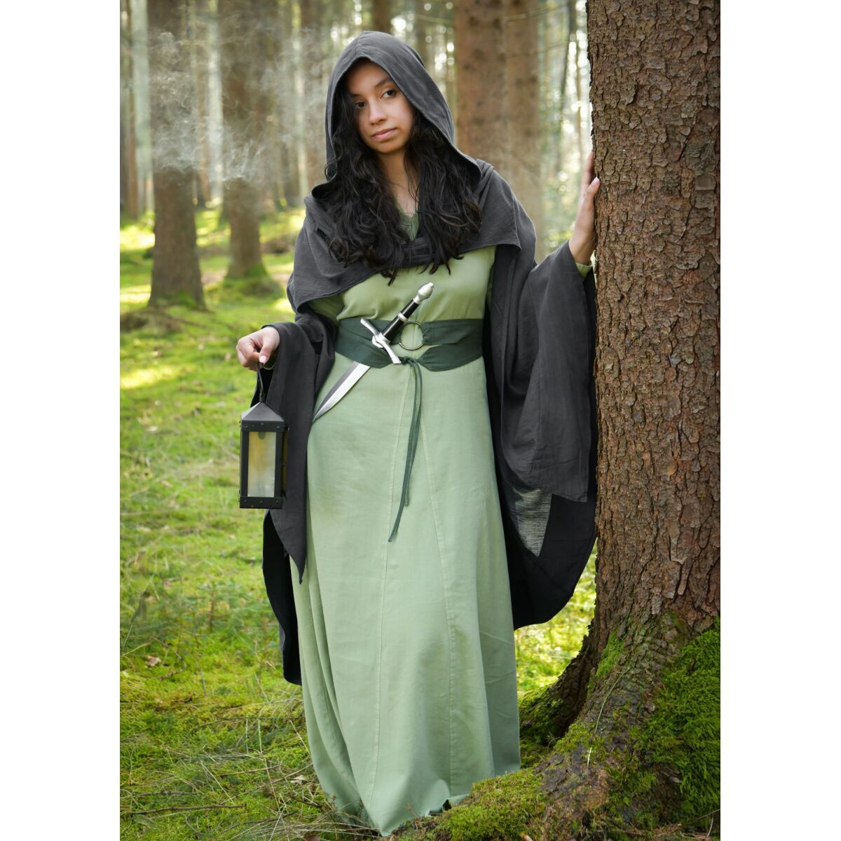Medieval cape with hood cotton "Mor box