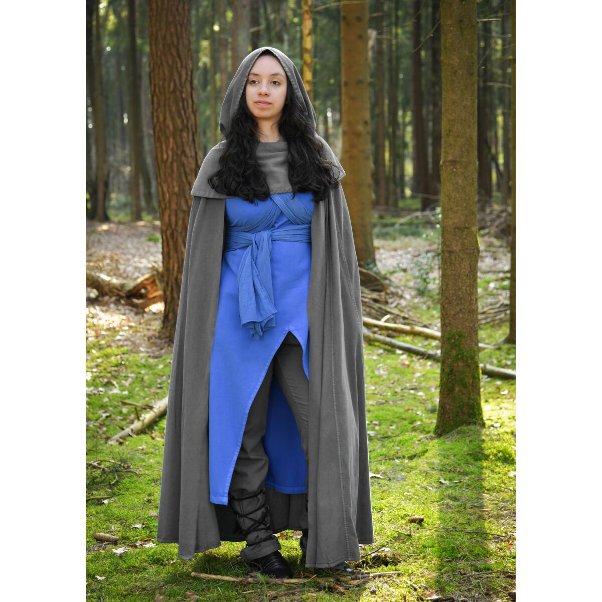 Medieval cape with hood cotton used look box