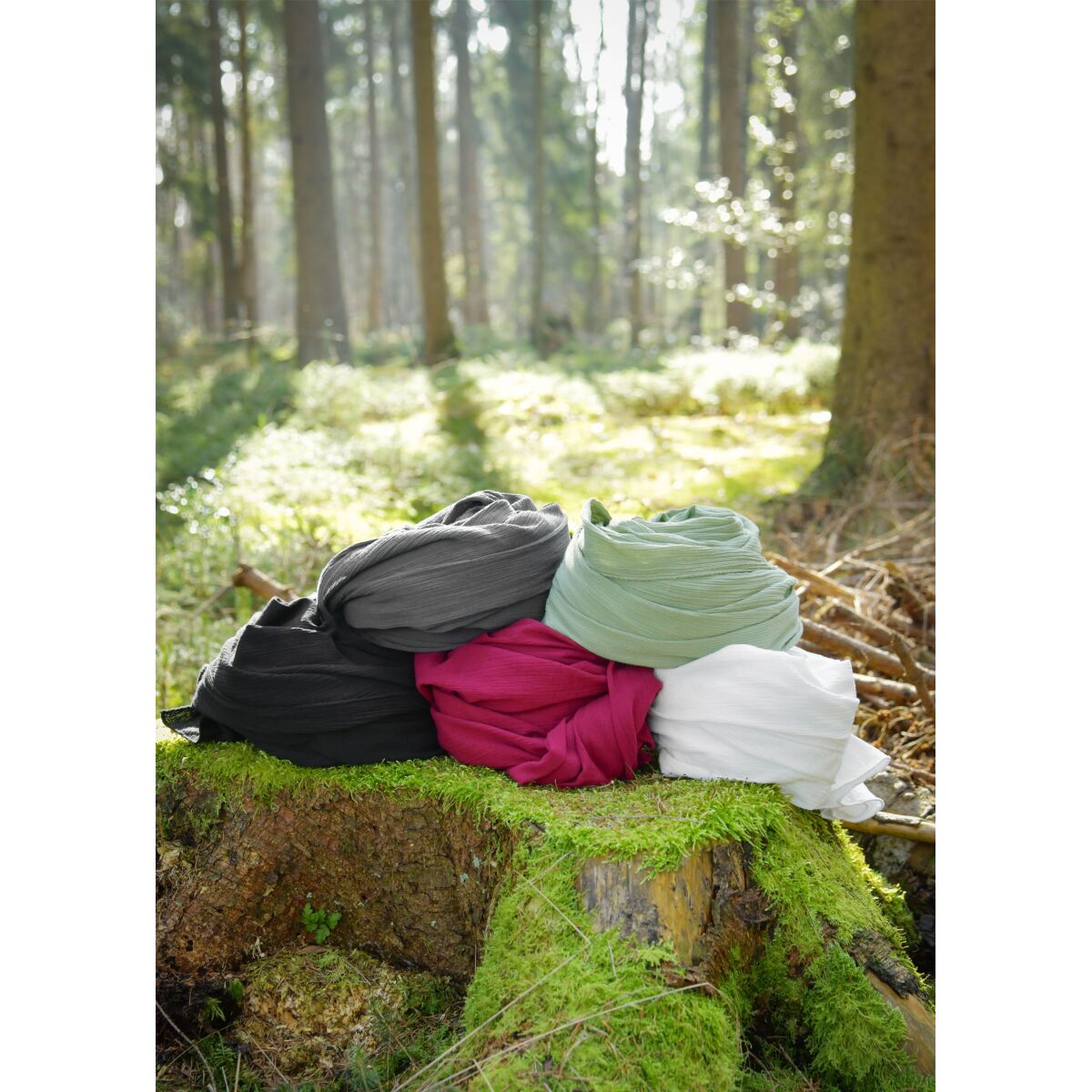 Medieval scarf cotton crinkle effect uni box