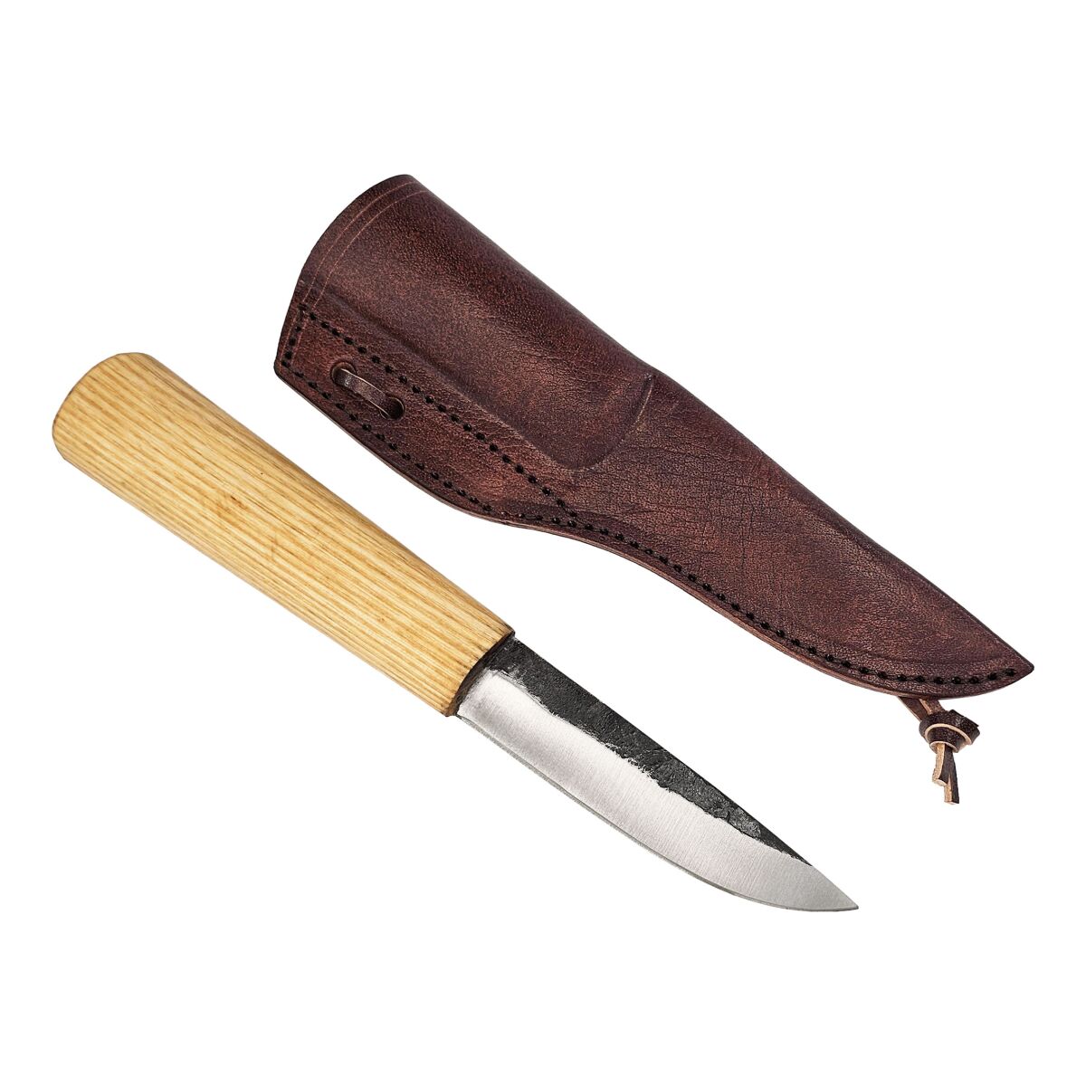 Simple Viking knife with leather sheath box