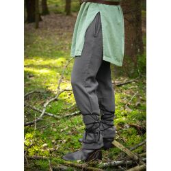 Medieval trousers grey lacing calf area "Thalor"