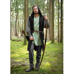 Medieval trousers grey lacing calf area "Thalor"