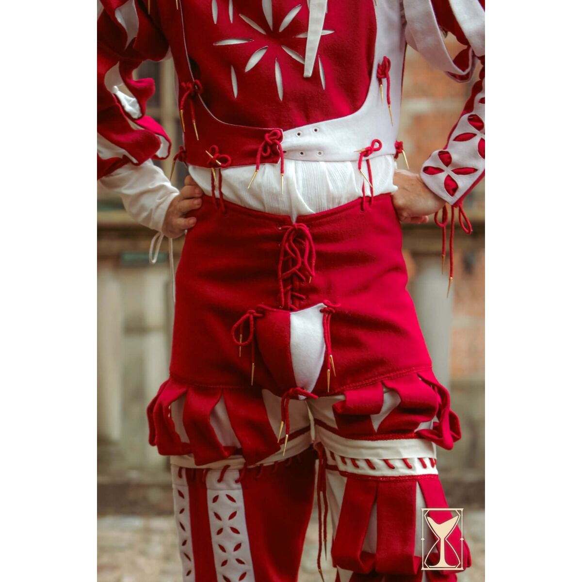Landsknecht trousers white/red Yoremade  box