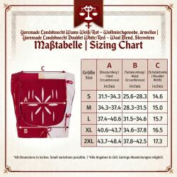 Yoremade Landsknecht doublet white/red - wool blend fabric, sleeveless