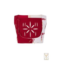 Yoremade Landsknecht doublet white/red - wool blend fabric, sleeveless