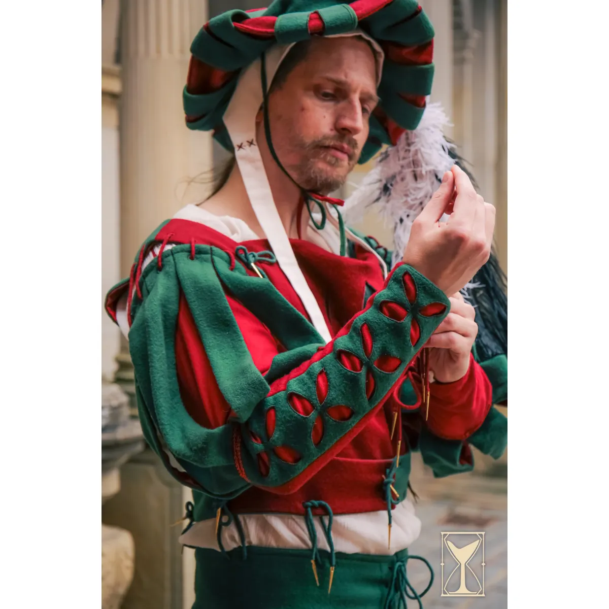 Landsknecht flowered sleeve green/red -  box