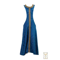 Medieval dress sleeveless brocade fabric