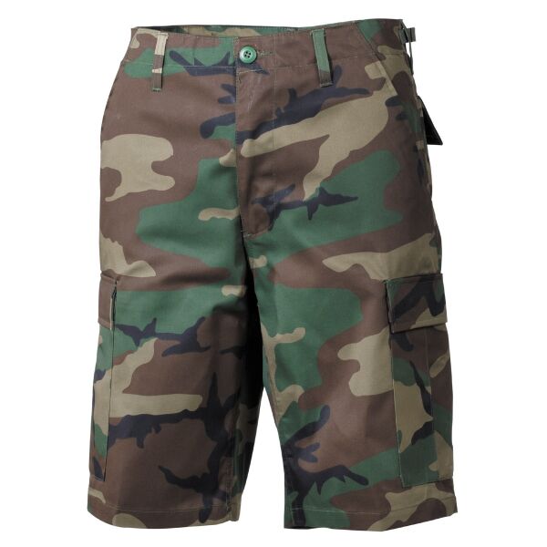 US Bermuda shorts, BDU, woodland, with XXL side pockets, B-grade