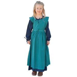 Lilou Medieval Children’s Overdress, petrol