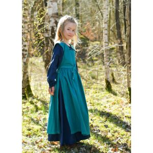 Lilou Medieval Children’s Overdress, petrol