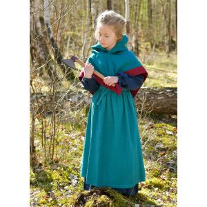 Lilou Medieval Children’s Overdress, petrol