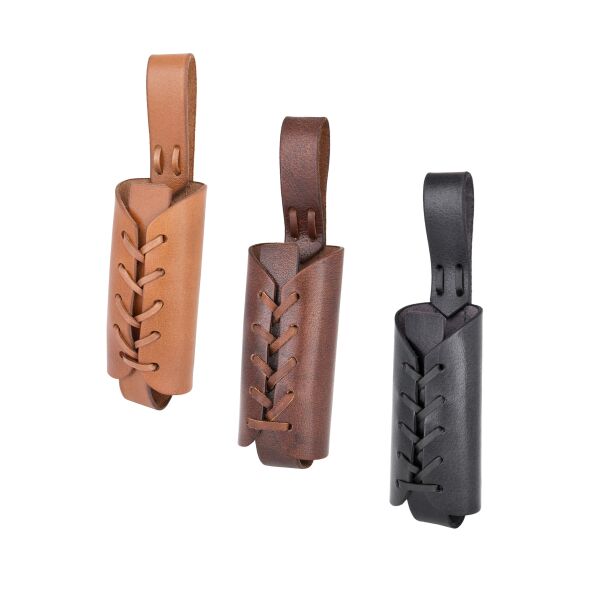 Medieval leather bottle holder and belt clip – beer holster
