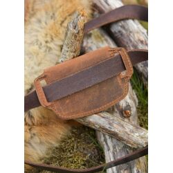 Leather belt bag wallet, distressed look, 2 colours