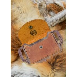 Leather belt bag wallet, distressed look, 2 colours