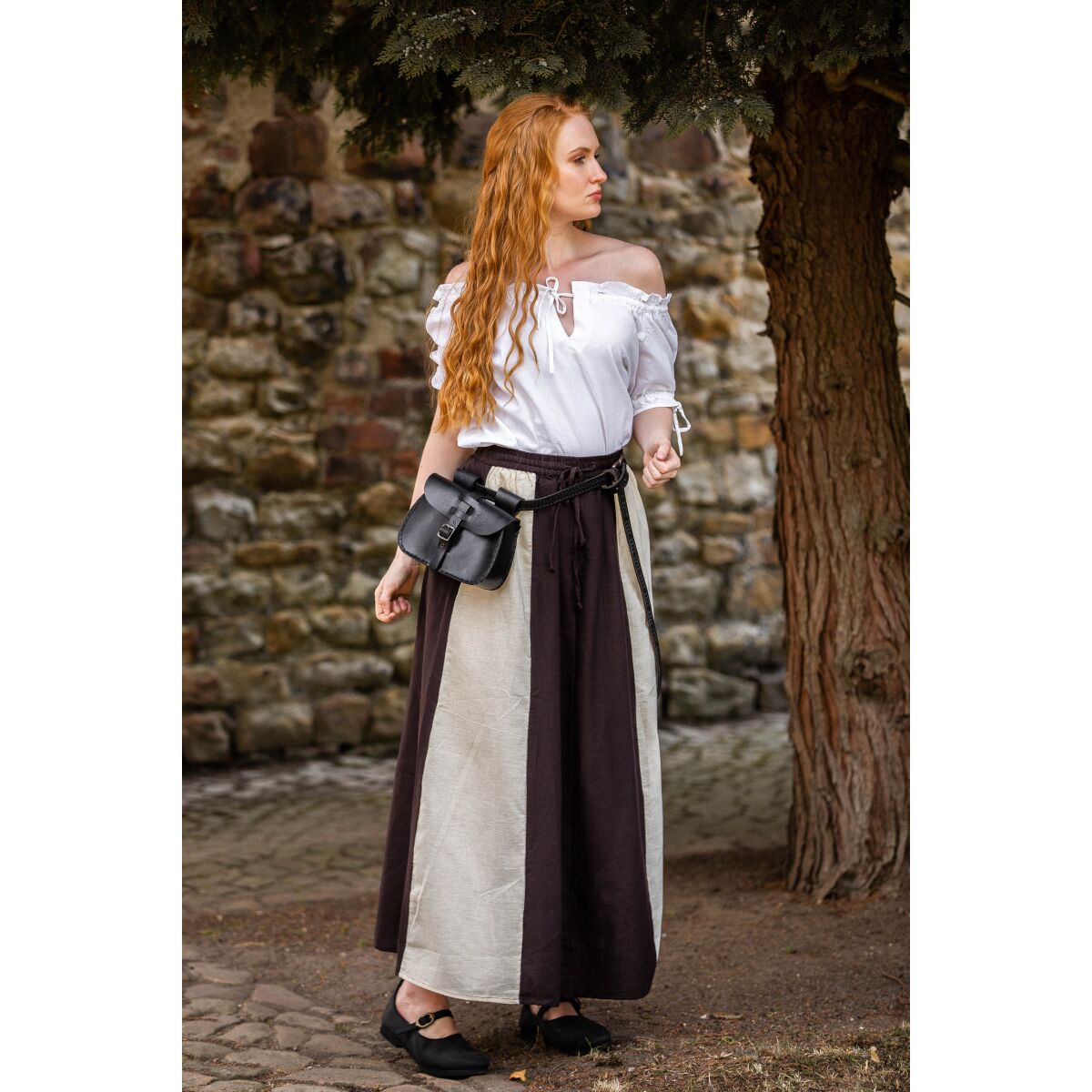 Medieval short-sleeved blouse, white &ls box