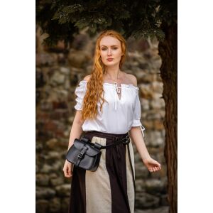 Medieval short-sleeved blouse, white...