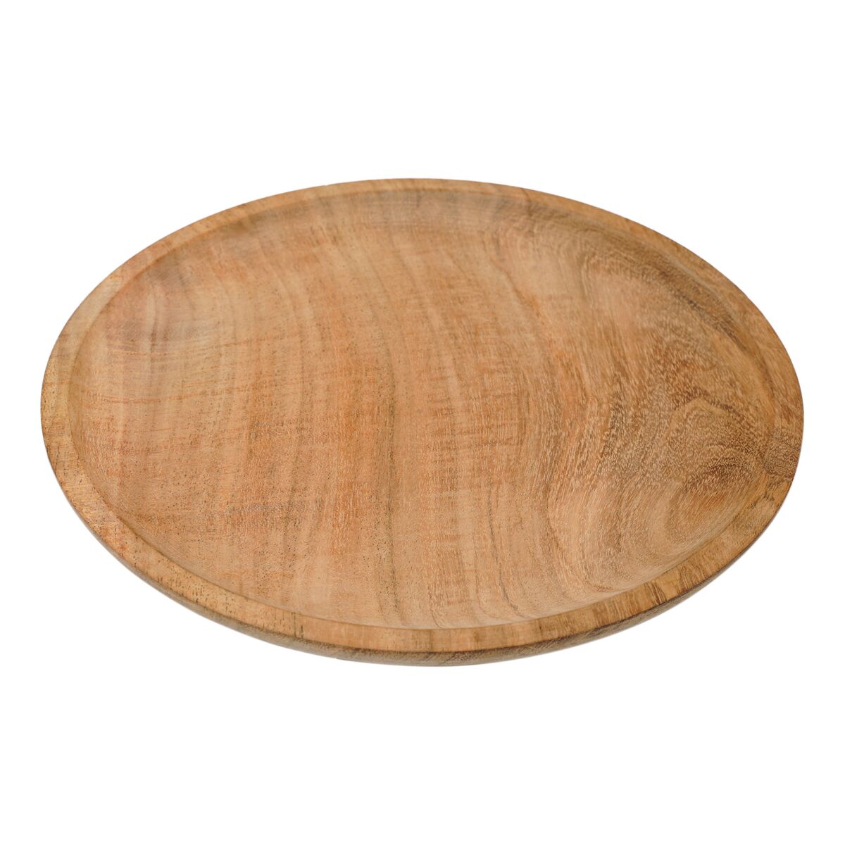 Medieval wooden plate made from hardwood, approx. 23 cm in d