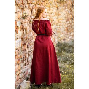 Floor-length short sleeve dress red "Melisande"...