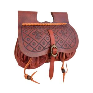 Medieval belt pouch, Dordrecht leather, 14th–15th...