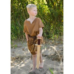 Wooden practice sword – mini Viking sword with leather hilt, 55 cm