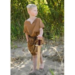 Wooden practice sword – mini Viking sword with leather hilt, 55 cm