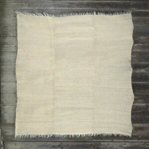 Large handwoven blanket woolwhite 210 x 220 cm