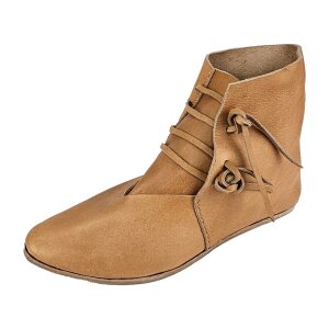 Medieval Half-Boots laced natural brown