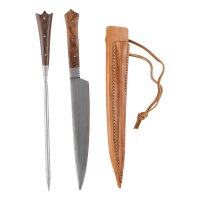 Medieval cutlery type 3 with double scabbard