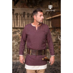 Herringbone tunic Tyr bordeaux/grey XL