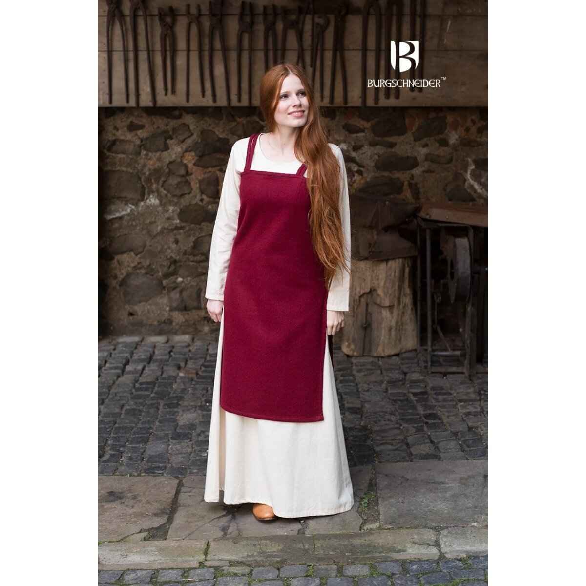 Wikinger Kleid Typ Trägerkleid Jodis Wolle Bordeaux