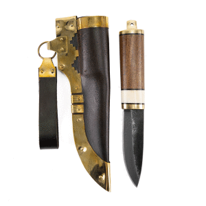 viking knife gotland with brass scabbard