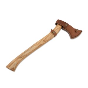 viking throwing axe with leather scabbard 50 cm