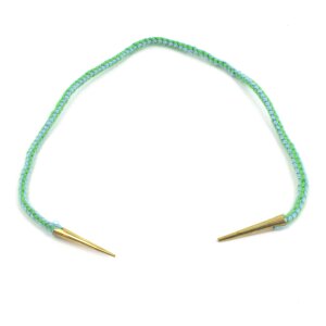 Cords light-blue/light-green with brass points