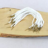 Cords white with brass points