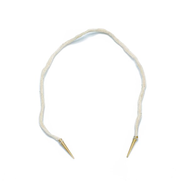 cord wool white with aglets