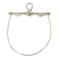 Bag bow 13.5cm with eyelets width silvered