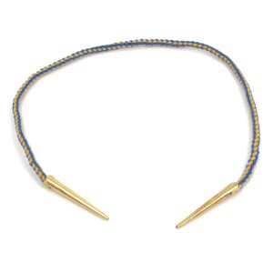 Cords yellow / blue with brass points