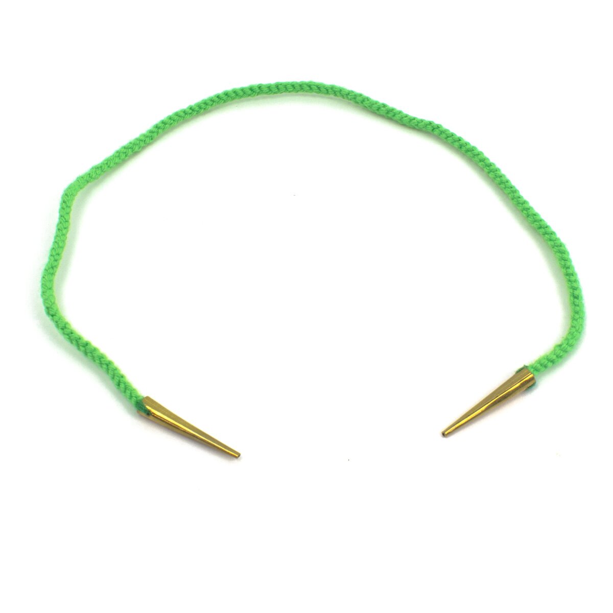 cords green with brass aglets handmade