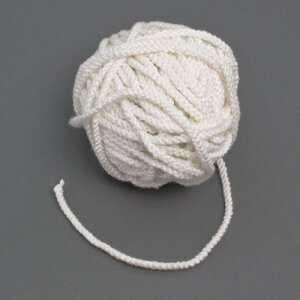 Lace for aglets mulberry silk white 10cm