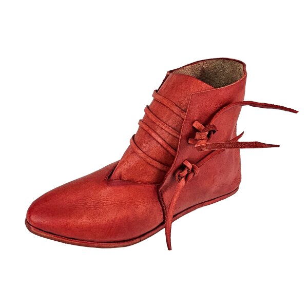 Medieval half boots Korduan red Size 42