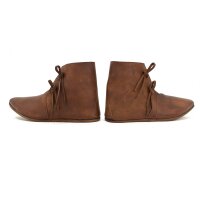 Medieval half boots laced brown dyed Size 39