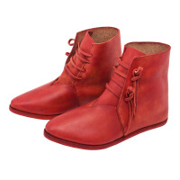 Half boots laced with hobnailed soles korduan red size 37